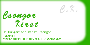 csongor kirst business card